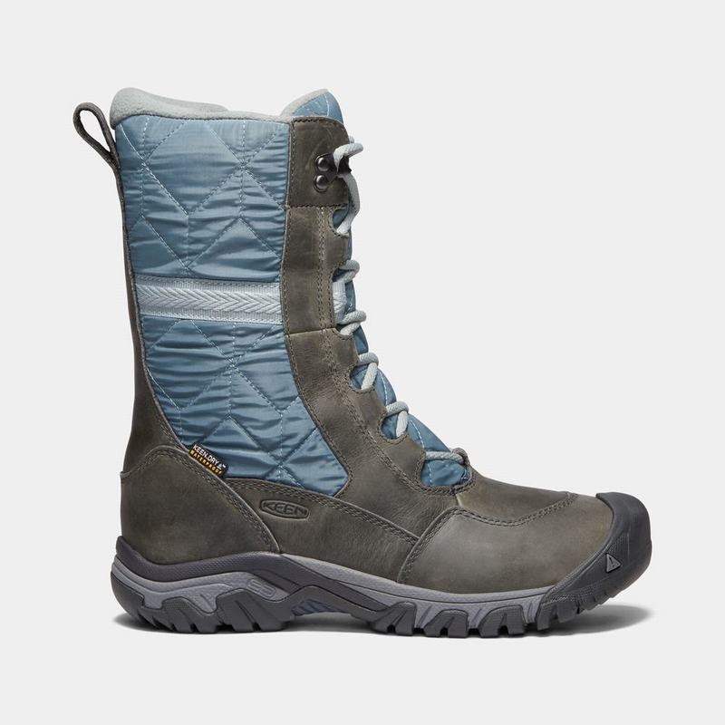 Keen Hoodoo III Tall Womens Snow Boots Olive/Blue NZ Sale (1782-OZQSY)